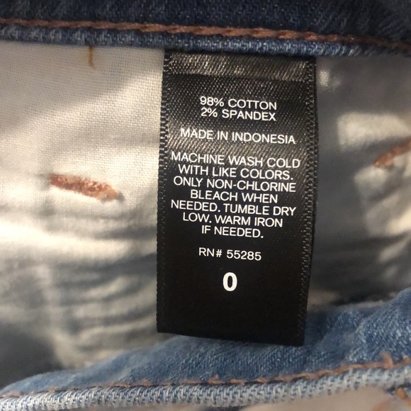 Dark and light wash multicoloured Jean skirt - Picture 4 of 4